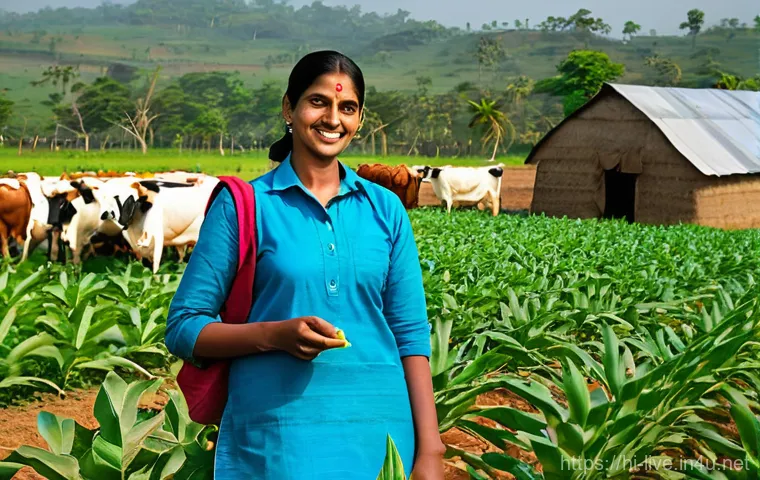 축산업 사료 제조 기술 - **Prompt 1: "Sustainable Future of Animal Feed in India"**
    A vibrant, sun-drenched scene on a mo...