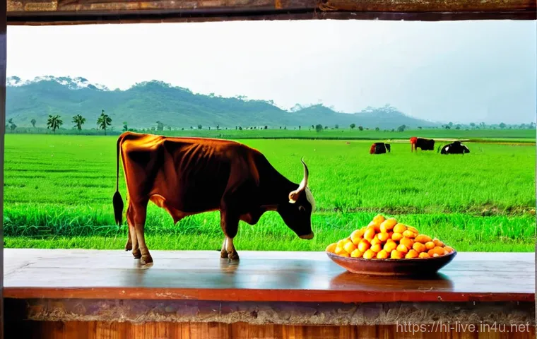 축산업 사료 제조 기술 - **Prompt 2: "Automated Animal Feed Production for Enhanced Health"**
    Inside a brightly lit, ster...