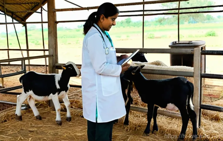 축산업 관련 법규 및 규정 - **Prompt 2: Farm Hygiene and Dairy Quality Control**
    A bright, clean interior of a small, well-m...